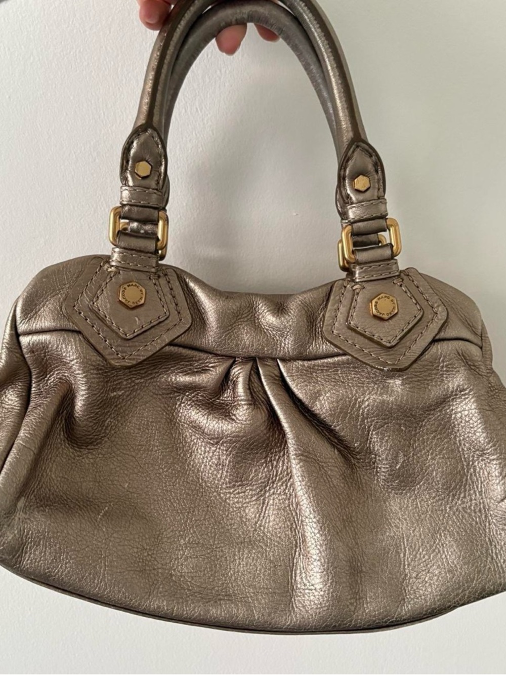 Marc by Marc Jacobs gold metallic leather handbag